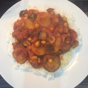 aubergine and chick pea tagine 