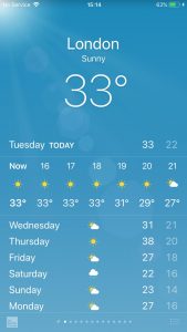 a week of hot weather