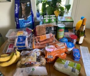 Groceries on a table