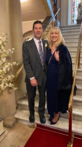 couple in smart outfits