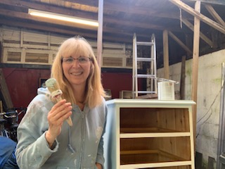 woman with a paint brush