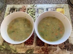 two bowls of home made soup
