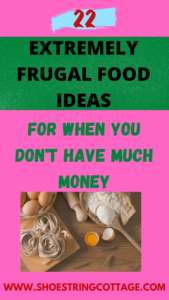 extremely frugal food ideas banner heading