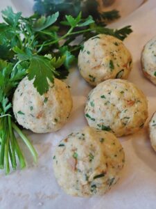 dumplings with herbs