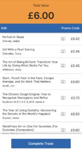 ziffit book price list; bookshelf declutter