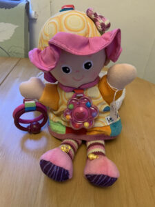 rag doll baby rattle