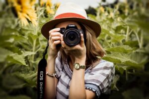 woman taking a photographe