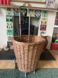 wicker granny trolley for my frugal week