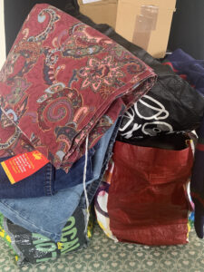 Bags of linen and clothing - frugal February update