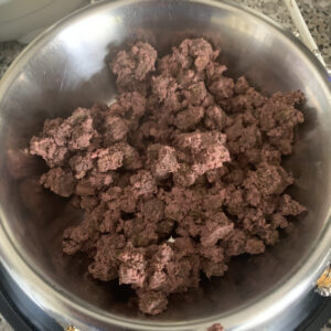 bowl of dog food