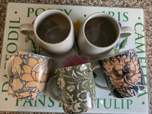 5 mugs from the charity shop