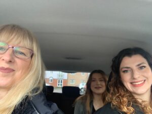 Us girls in the car