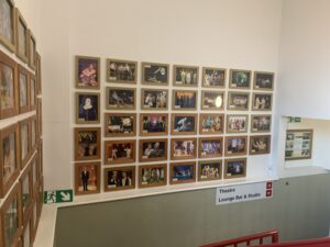 Pictures on the wall of past theatre productions