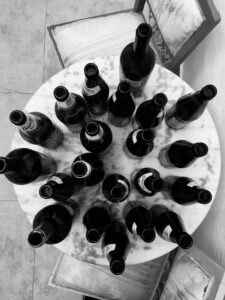 beer bottles on a table