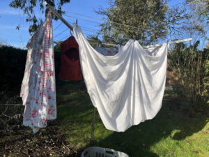 washing on the line for my low spend month