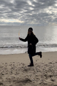 Me on a beach in winter