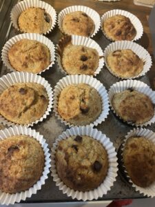 A tray of muffins