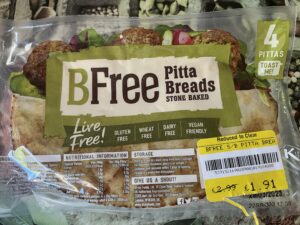 Reduced price gluten free pitta bread