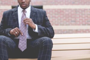 Man in a plaid suit