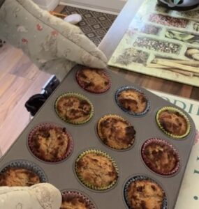 A tray of muffins