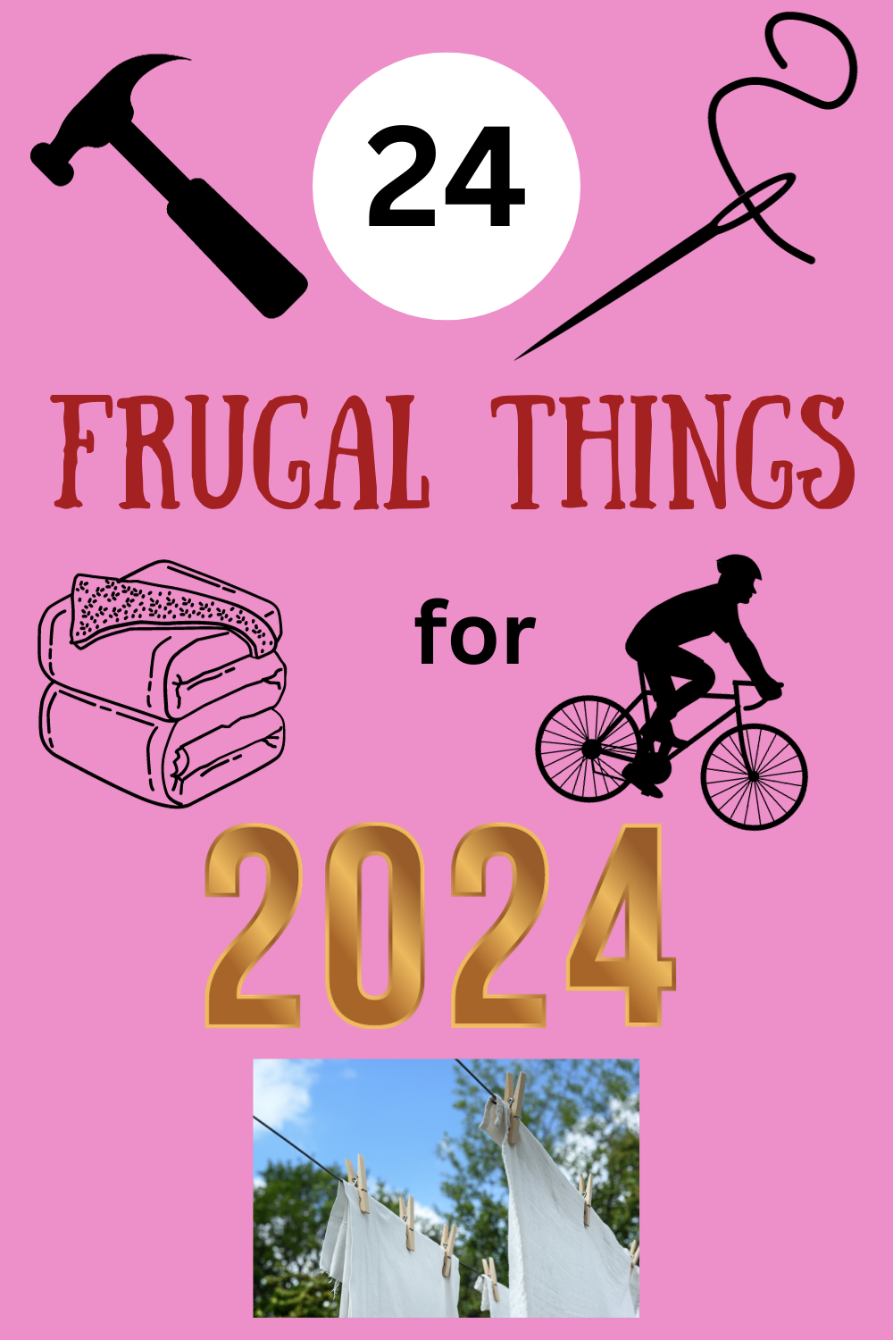 page heading 24 frugal things for 2024