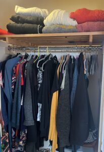 A closet full of clothes