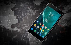 A smart phone showing the home screen